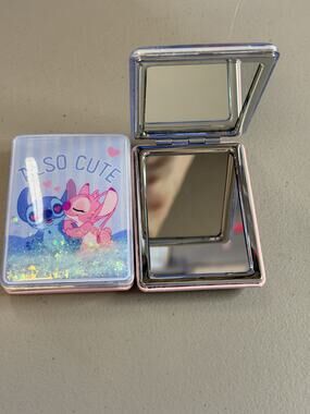 #STC-783 Stitch Compact Mirror - floating Glitter